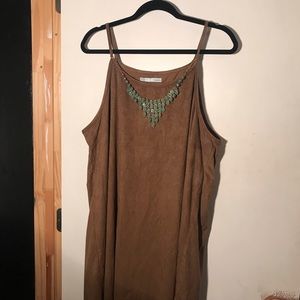 TAN SUEDE DRESS